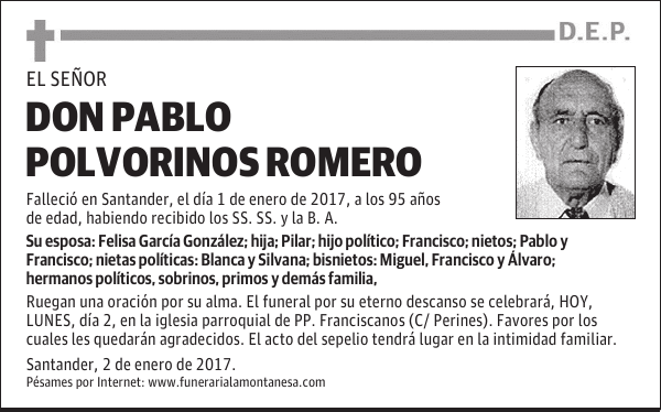 DON PABLO POLVORINOS ROMERO