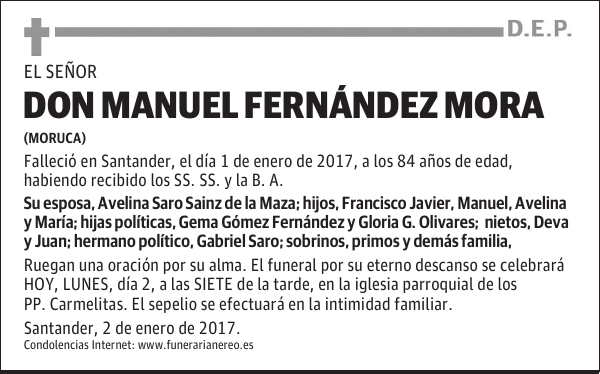 DON MANUEL FERNÁNDEZ MORA