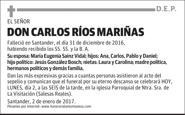 DON CARLOS RÍOS MARIÑAS