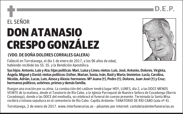 DON ATANASIO CRESPO GONZÁLEZ