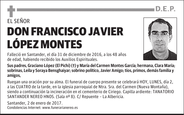 DON FRANCISCO JAVIER LOPEZ MONTES