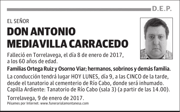 DON ANTONIO MEDIAVILLA CARRACEDO