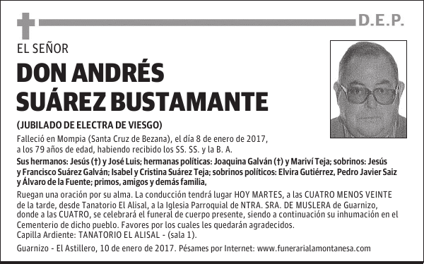 DON ANDRÉS SUÁREZ BUSTAMANTE