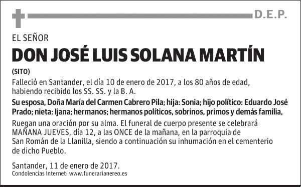 DON JOSÉ LUIS SOLANA MARTÍN