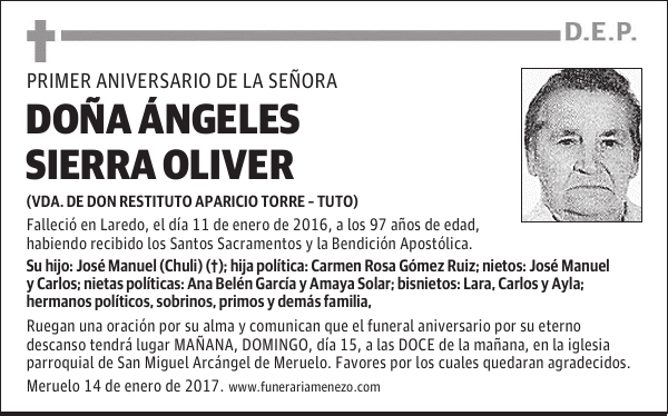 DOÑA ANGELES SIERRA OLIVER