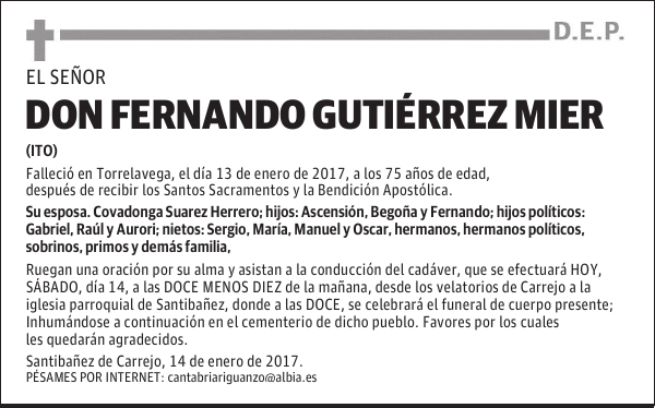 DON FERNANDO GUTIÉRREZ MIER