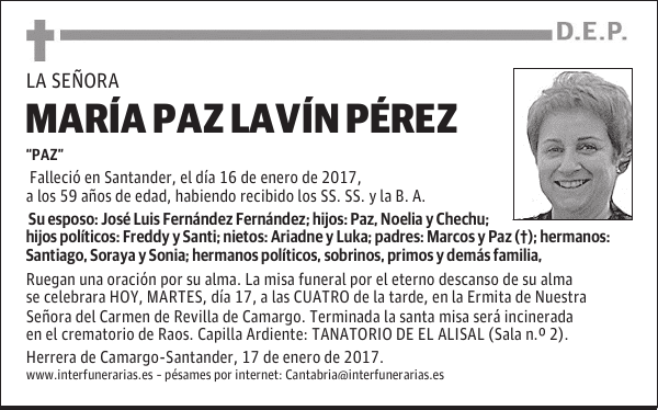 Mª PAZ LAVIN PEREZ