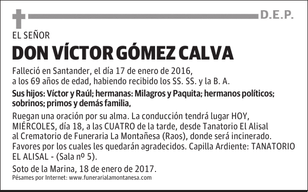 DON VICTOR GOMEZ CALVA