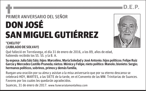 DON JOSÉ SAN MIGUEL GUTIÉRREZ