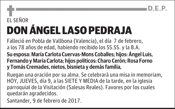 DON ÁNGEL LASO PEDRAJA