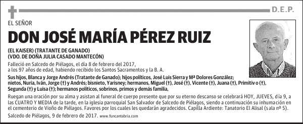 Don José Ma Pérez Ruiz