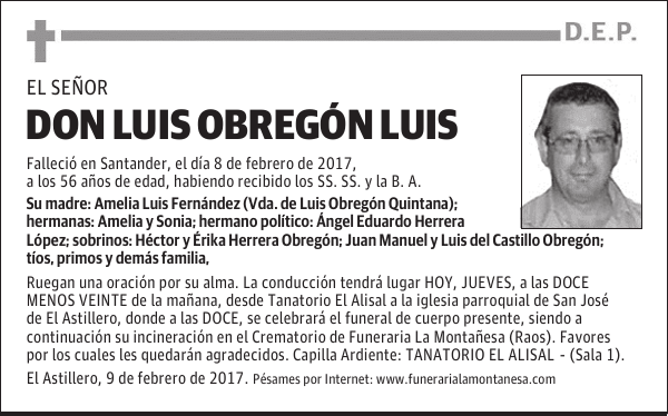 DON LUIS OBREGÓN LUIS