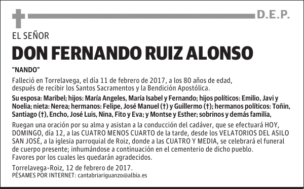 DON FERNANDO RUIZ ALONSO