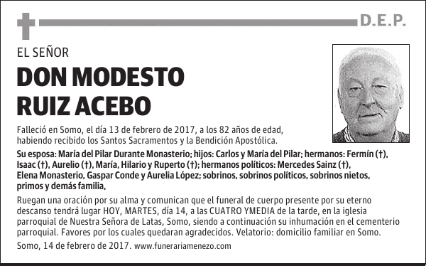 Don Modesto Ruiz Acebo