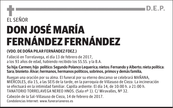 DON JOSÉ MARÍA FERNÁNDEZ FERNÁNDEZ