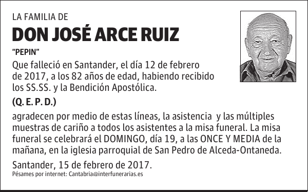 DON JOSE ARCE RUIZ