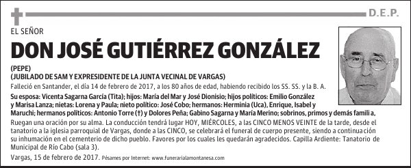 DON JOSÉ GUTIÉRREZ GONZÁLEZ