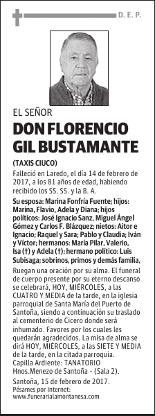 DON FLORENCIO GIL BUSTAMANTE