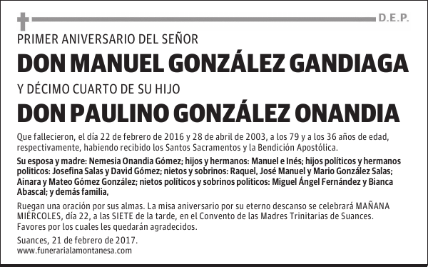 DON MANUEL GONZÁLEZ GANDIAGA