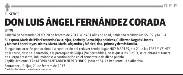DON LUIS ÁNGEL FERNÁNDEZ CORADA