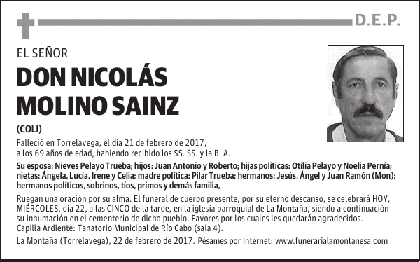 DON NICOLÁS MOLINO SAINZ