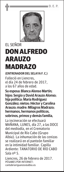 DON ALFREDO ARAUZO MADRAZO