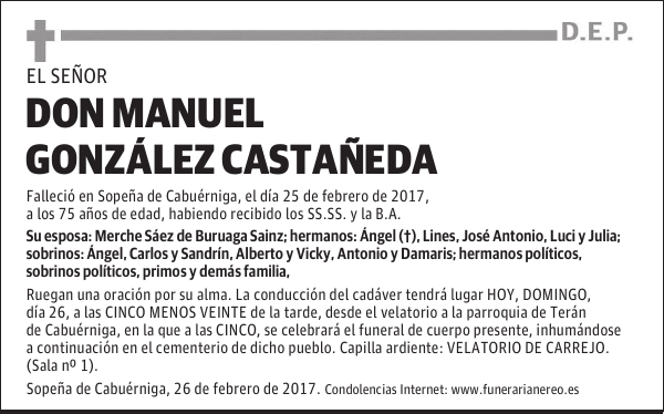 DON MANUEL GONZÁLEZ CASTAÑEDA