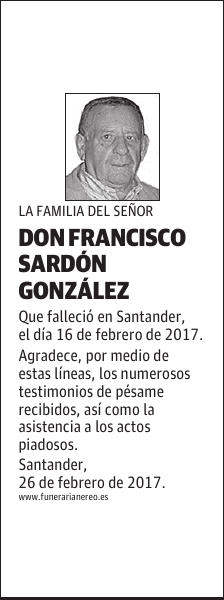 DON FRANCISCO SARDON GONZALEZ