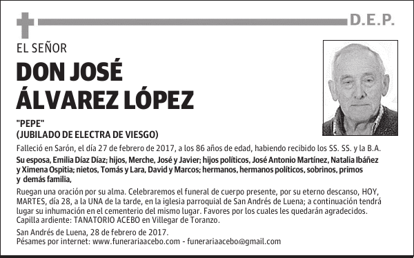 D. José Álvarez López