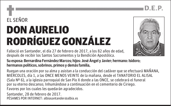 DON AURELIO RODRÍGUEZ GONZÁLEZ