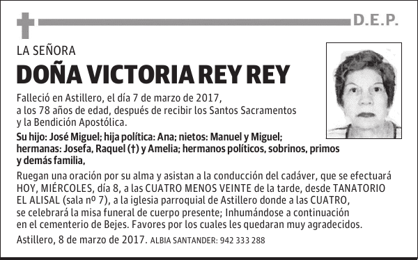 DOÑA VICTORIA REY REY