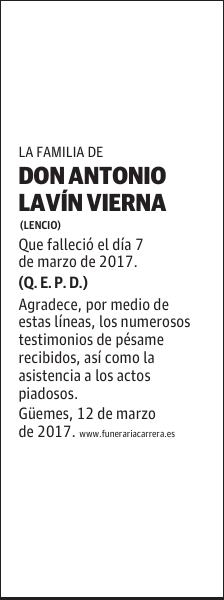 DON ANTONIO LAVIN VIERNA