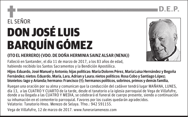 Don José Luis Barquín Gómez