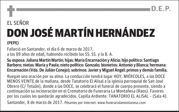 DON JOSÉ MARTÍN HERNÁNDEZ