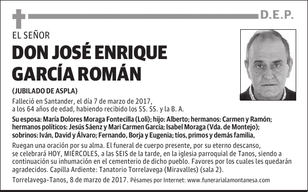 DON JOSÉ ENRIQUE GARCÍA ROMÁN