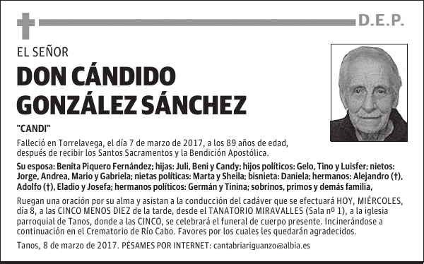 DON CANDIDO GONZÁLEZ SÁNCHEZ