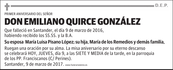 DON EMILIANO QUIRCE GONZALEZ