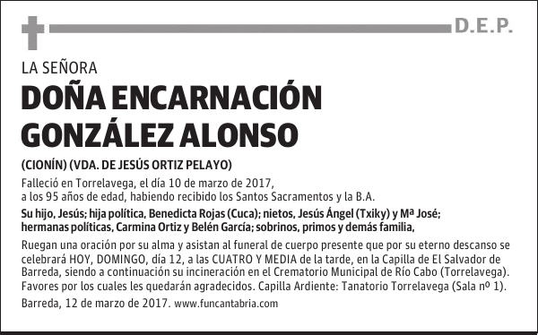 Doña Encarnación González Alonso