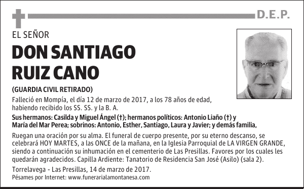DON SANTIAGO RUIZ CANO