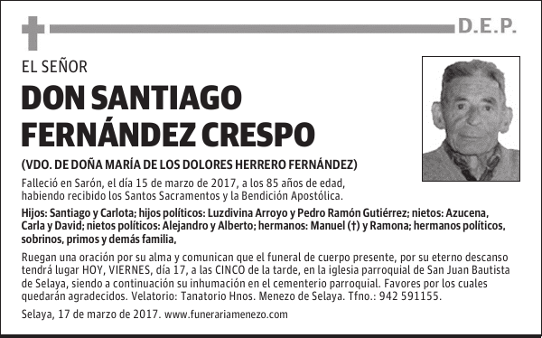 Don Santiago Fernández Crespo