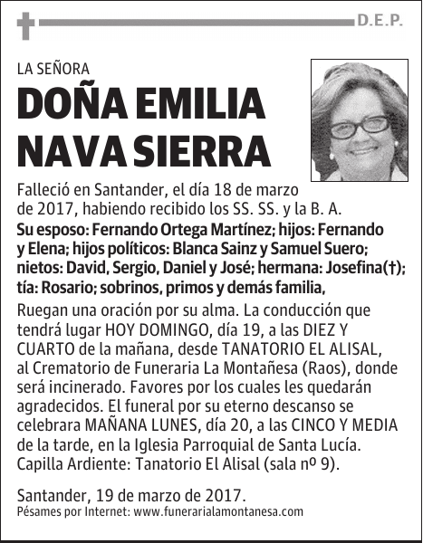 DOÑA EMILIA NAVA SIERRA