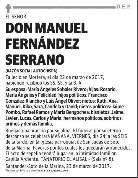 DON MANUEL FERNÁNDEZ SERRANO