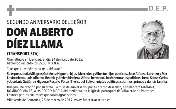 DON ALBERTO DIEZ LLAMA