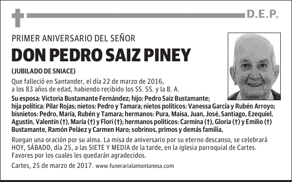 DON PEDRO SAIZ PINEY