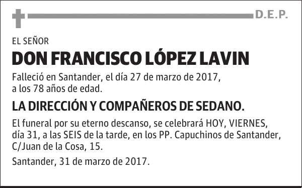 DON FRANCISCO LÓPEZ LAVIN