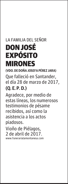 DON JOSÉ EXPÓSITO MIRONES