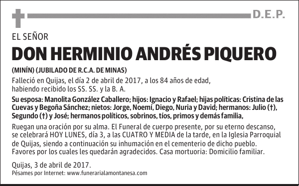 DON HERMINIO ANDRÉS PIQUERO