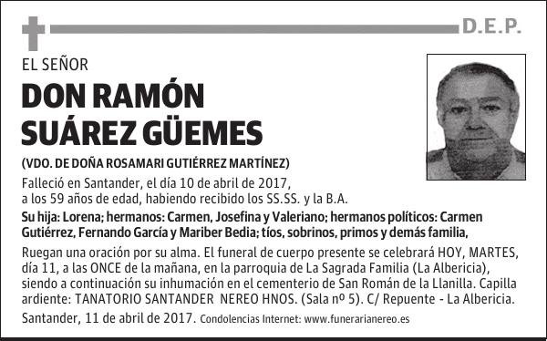 DON RAMÓN SUAREZ GÜEMES