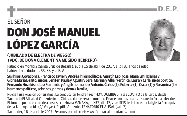 DON JOSÉ MANUEL LÓPEZ GARCÍA