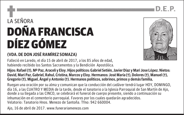 Doña Francisca Díez Gómez